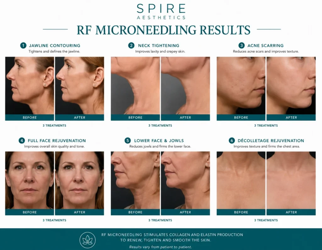 RF Microneedling Skin tightening Chesham results