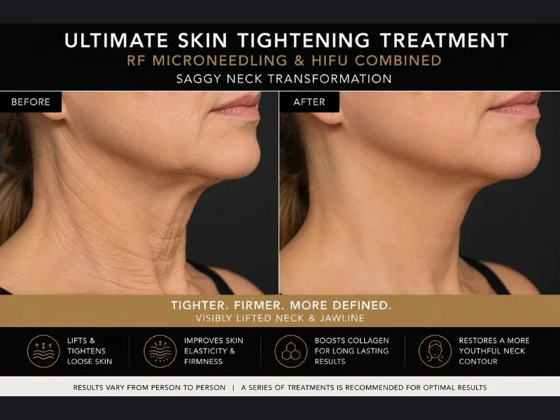 before and after Ultimate skin tightening treatment Chesham